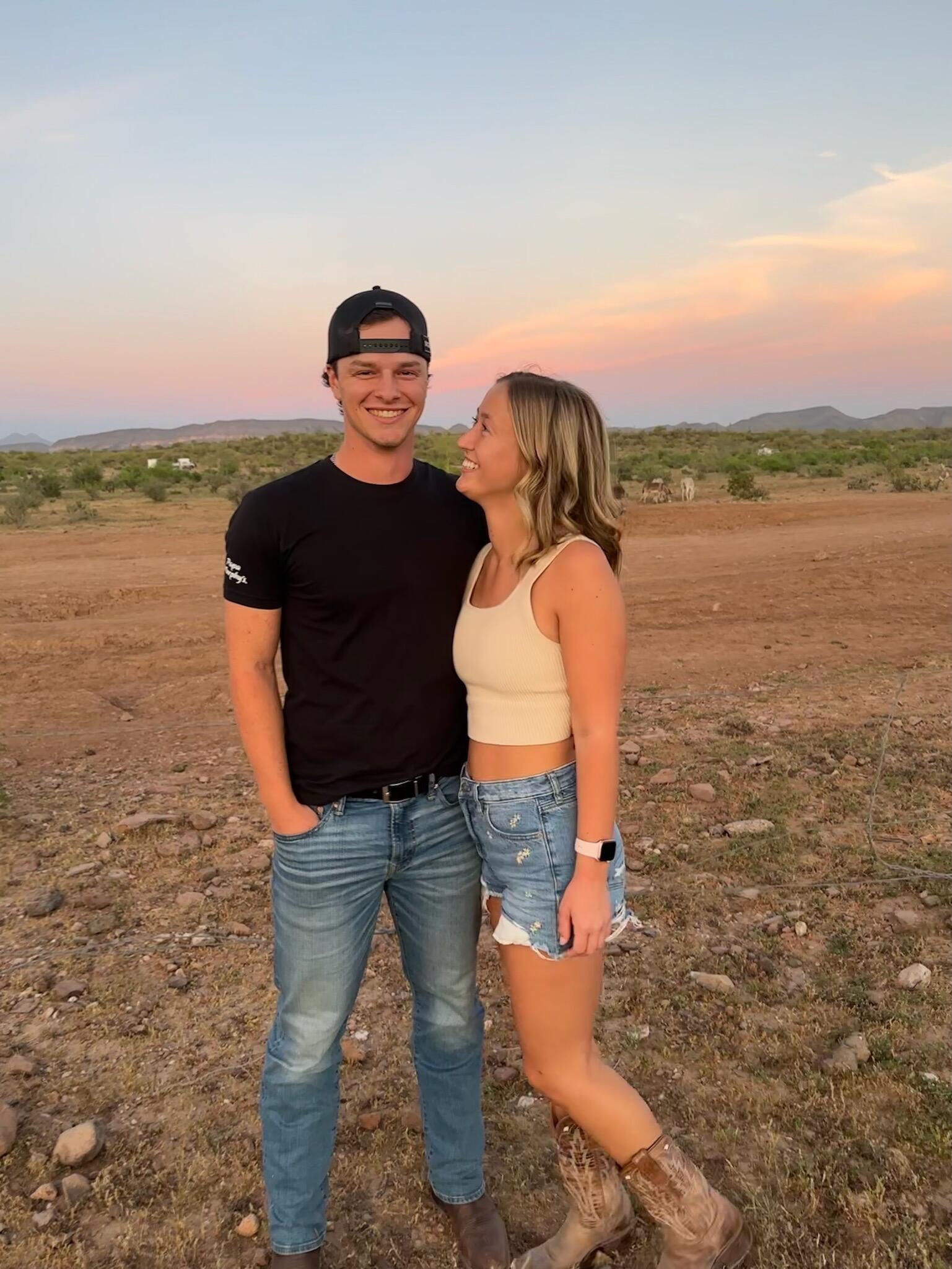 Nick and Hailey spent the day swing dancing with a group of friends in the Arizona desert.

This is days before summer break when Hailey would go home to Wisconsin and Nick would go home to Washington for the summer.