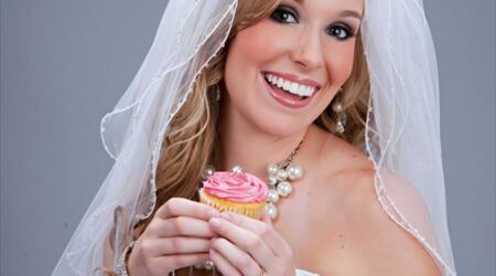 Elegant Ruffle Delight Cupcake-Inspired Wedding Dress