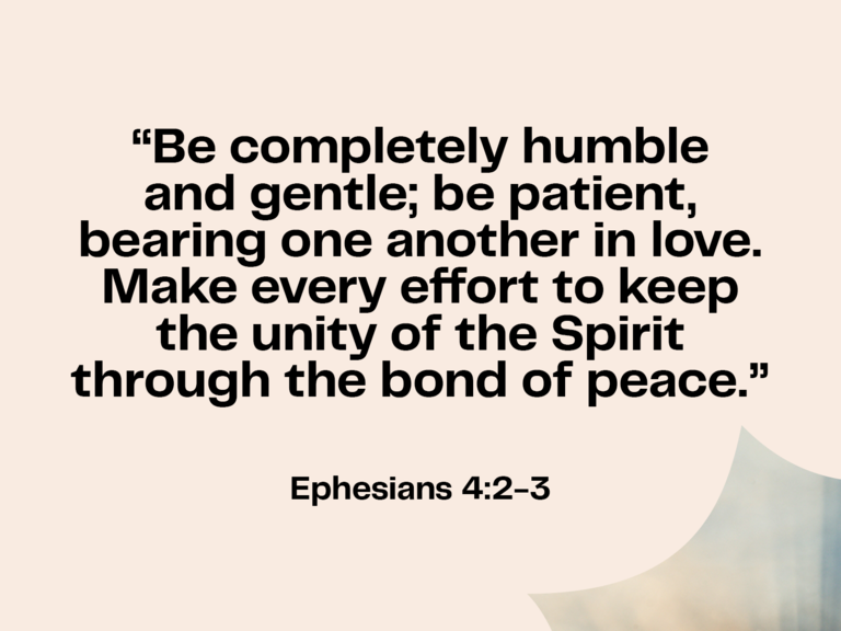 Ephesians 4:2-3 Bible verse about unity