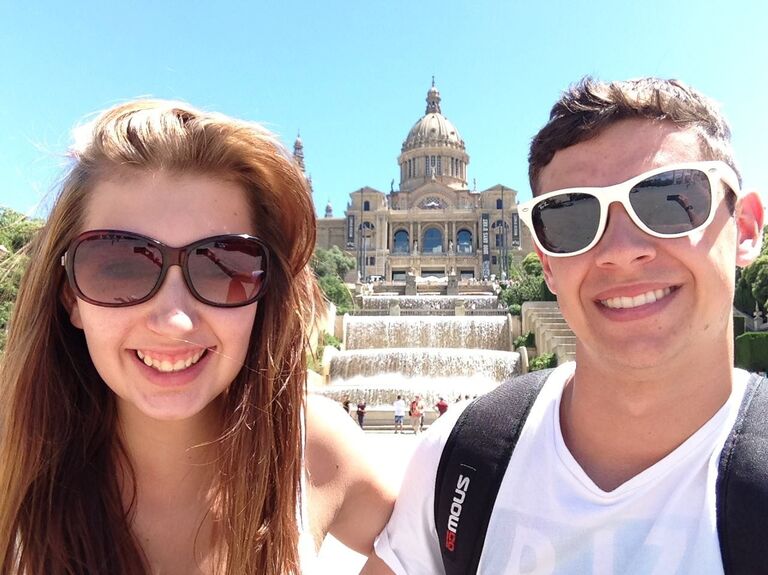 The first 'proper' holiday. This photo was taken in Barcelona but the holiday was actually in cheap and cheerful Salou. Since this trip they've returned several times to Spanish soil to fav party spot....Ibiza!