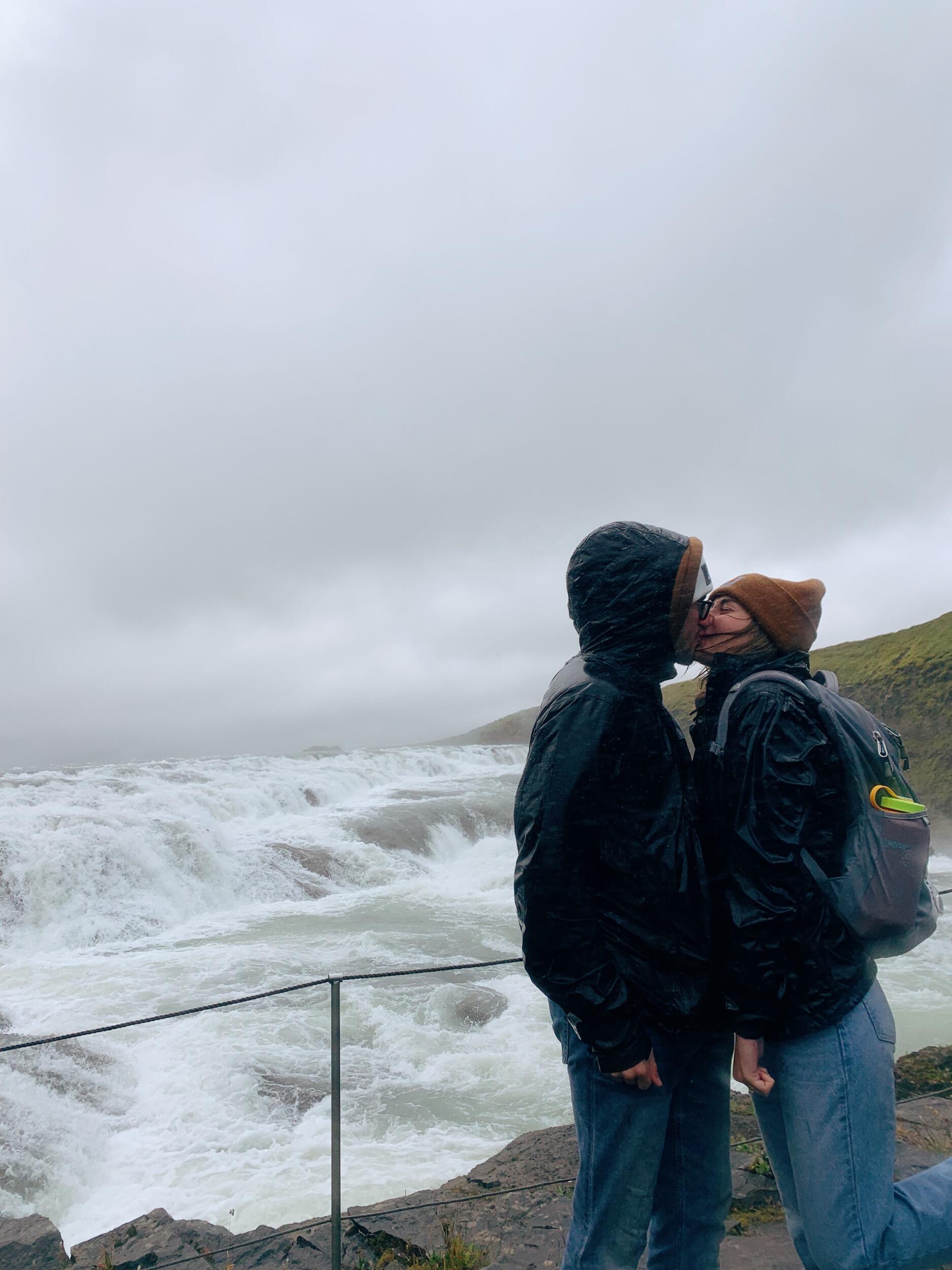 Getting absolutely drenched by Gullfoss waterfall in Iceland!