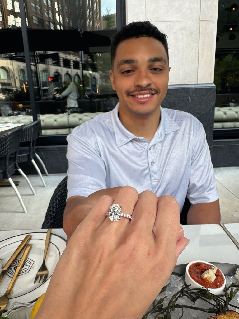 HE POPPED THE QUESTION.. AND OBVIOUSLY I SAID YES!!!!!!!!!