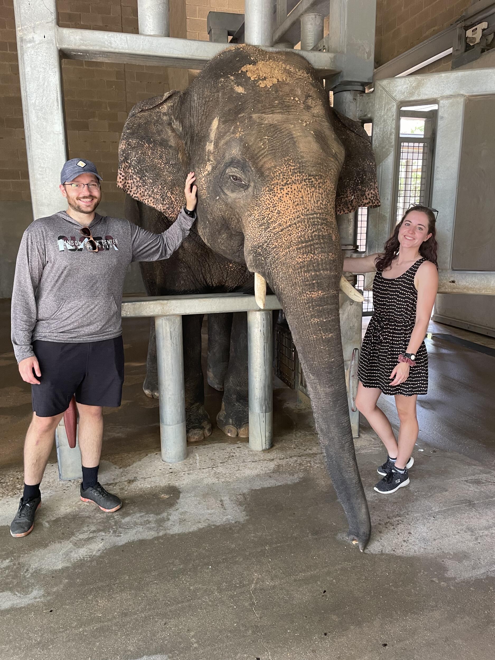 Rob meets Baylor at the Houston Zoo