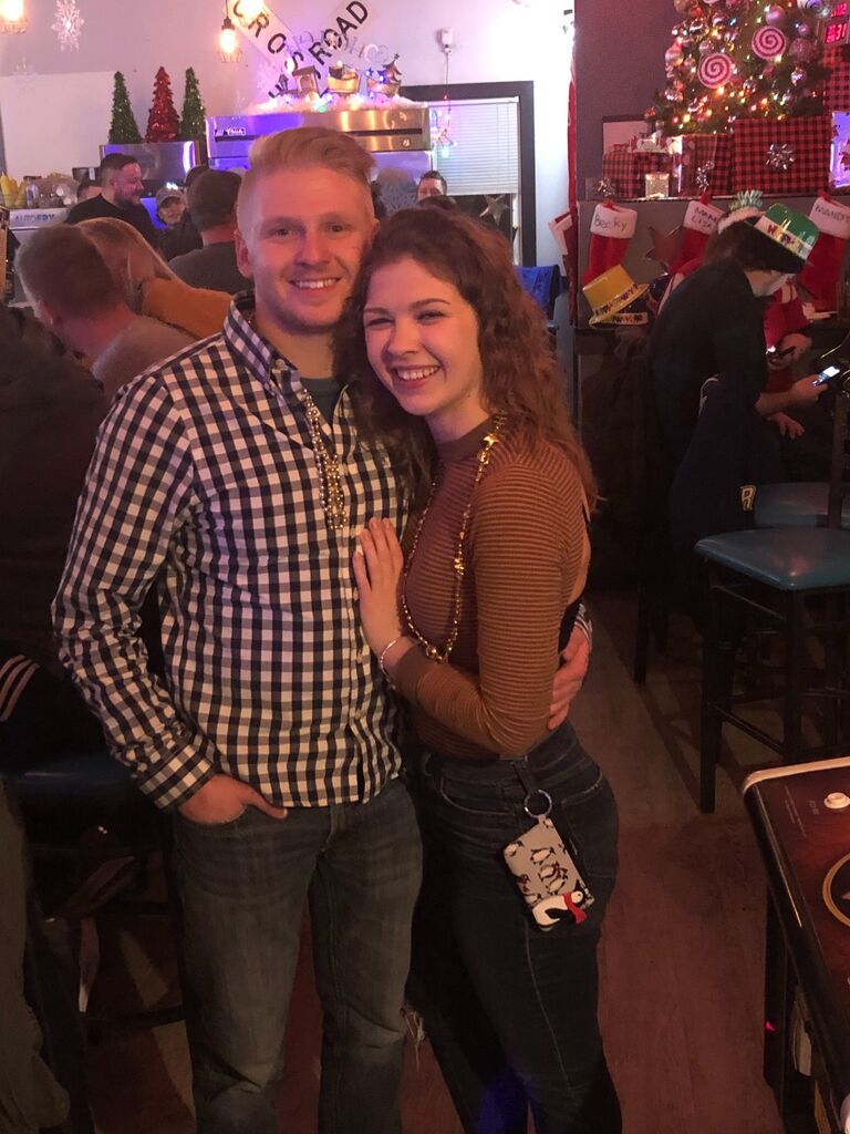 Brandon officially asked Caitlin on a date after Christmas of 2019. Their first date was making food for their second date where he would introduce Caitlin to all of his friends. 

Brandon asked Caitlin out on New Years Day of 2020 after two dates. Caitlin said "not yet" and to this day Brandon still talks about that. They agreed to make it official on January 12, 2020. In March 2020, Brandon and Caitlin moved all dates to zoom calls during the lockdown. 