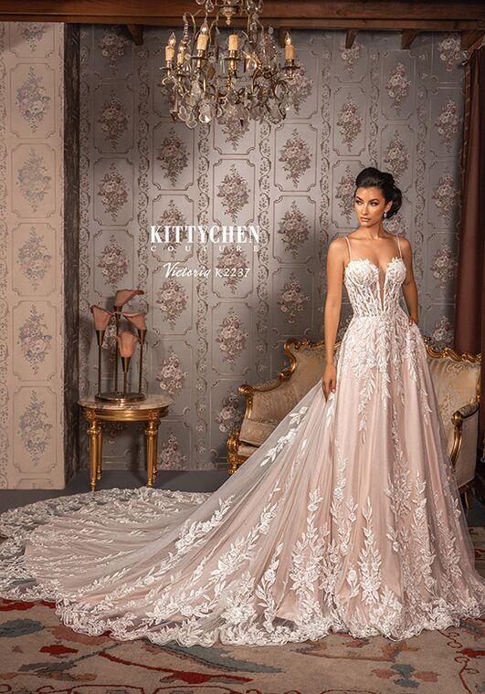 pink hello kitty wedding dress KITTYCHEN Couture VICTORIA, K2237 Wedding Dress