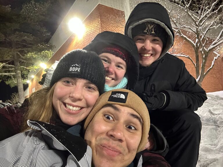 Sledding fun with friends