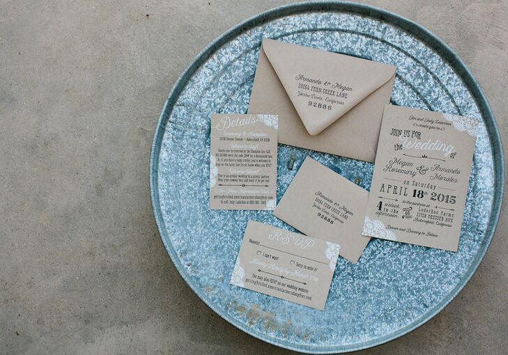 Diy Kraft Paper Wedding Invitations