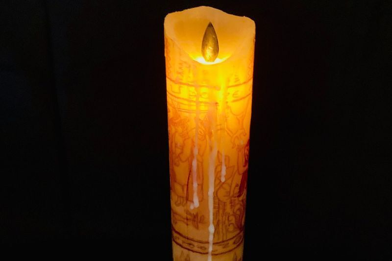 Hocus Pocus Party Decoration - Black Flame Candle