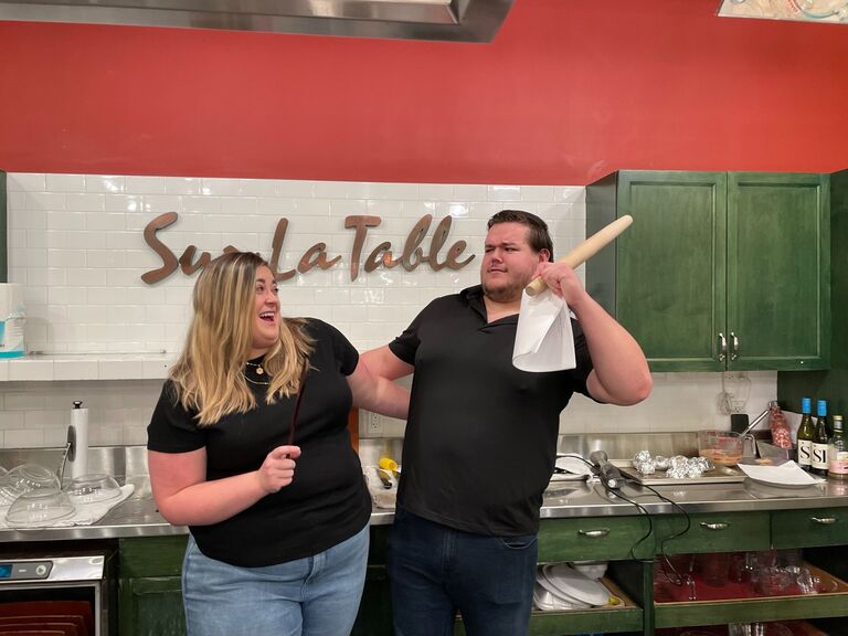 Jordan gifted Megan a cooking class for Christmas. The theme was Flavors of France, and despite this picture we didn't kill each other.