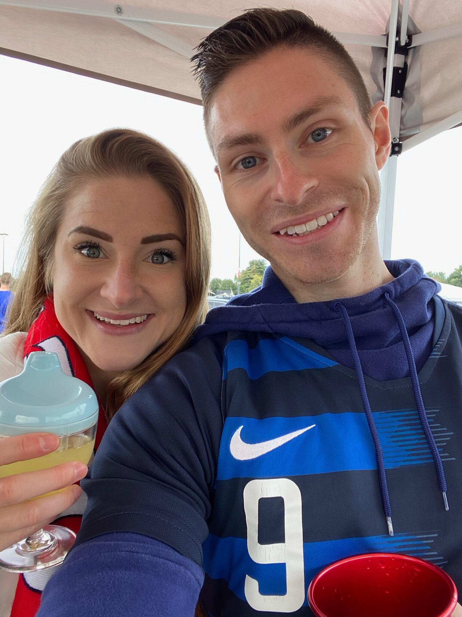 Tailgating Caroline's first US Soccer game in East Hartford, CT. 