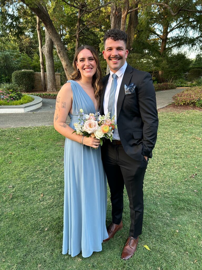 Hannah was a bridesmaid in one of her best friend's wedding!