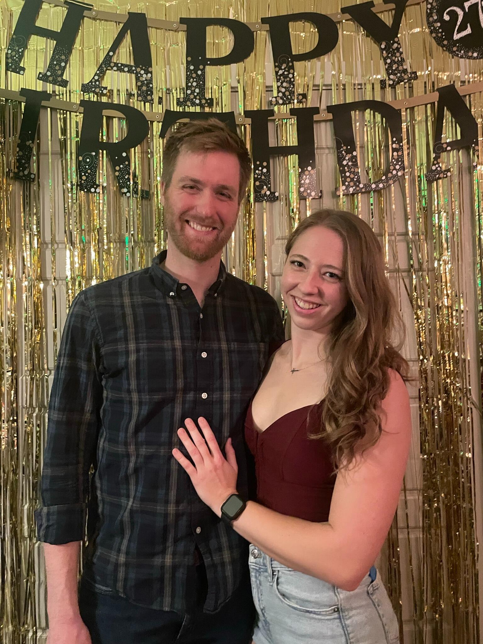 Jess threw Michael a surprise party for his 27th birthday