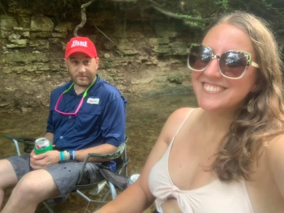 OUR 3 YEAR ANNIVERSARY: We spent it having lunch together and taking the pup with us to relax in the creek at Mastodon. There have been many afternoons spent here together and it has become one of our favorite date places (along with the zoo and Cards games). 