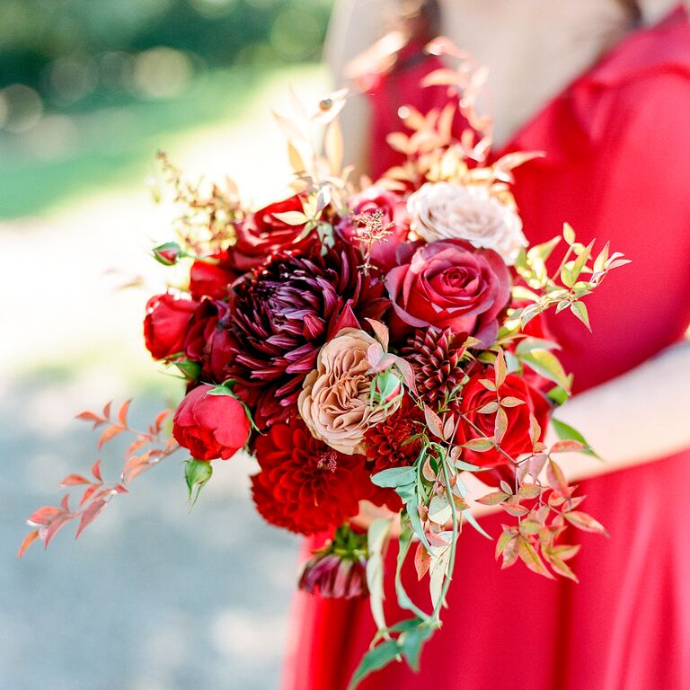 Burgundy and Gold Wedding Inspiration And Ideas  Gold wedding inspiration,  Wedding flowers, Wedding bouquets