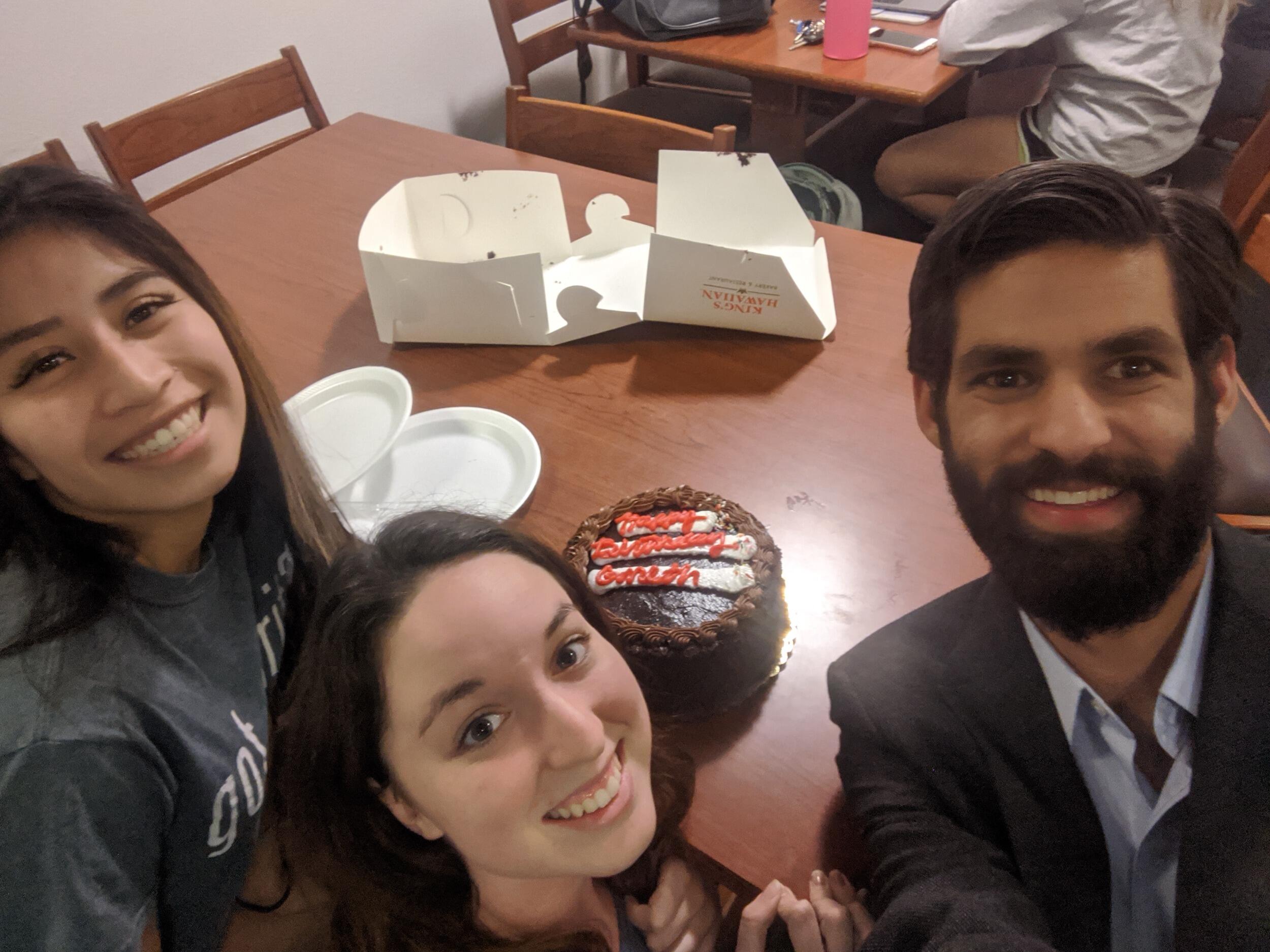 Celebrating my birthday in the dorms!