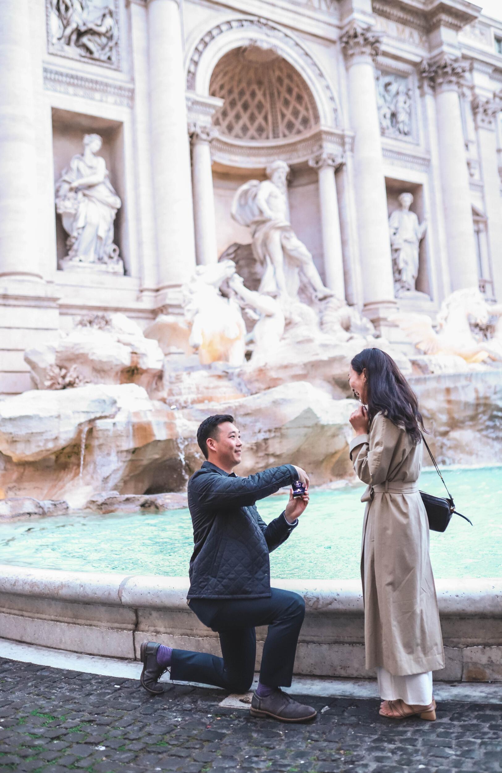 Christine and Alex got engaged in Rome!