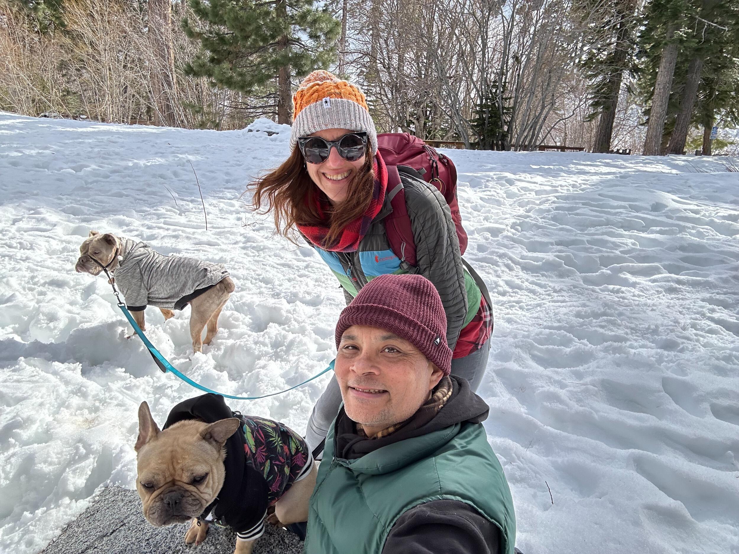 Playing in the snow in Tahoe