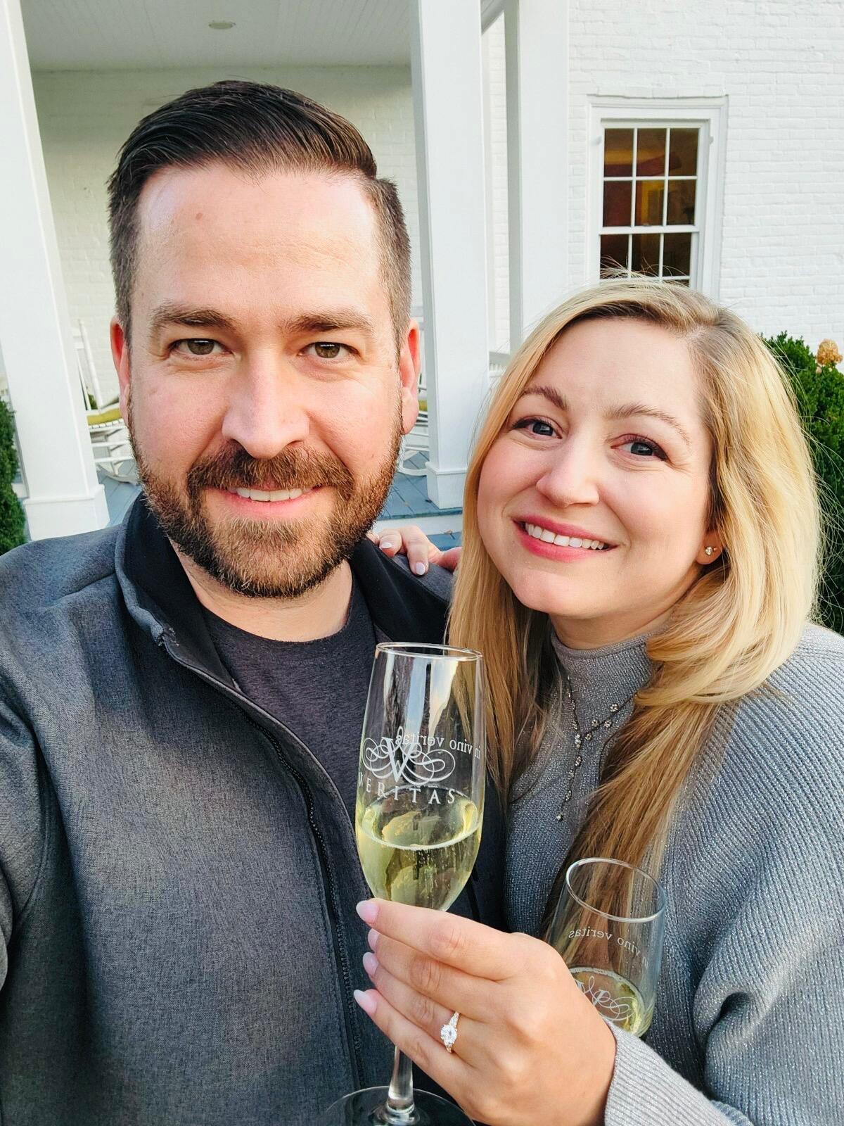In October of 2024, we were about to embark on a second Fall trip to the Charlottesville, VA area for hiking and vineyards when we stopped off for a quick hike at Great Falls National Park. And that is where Chris popped the question!