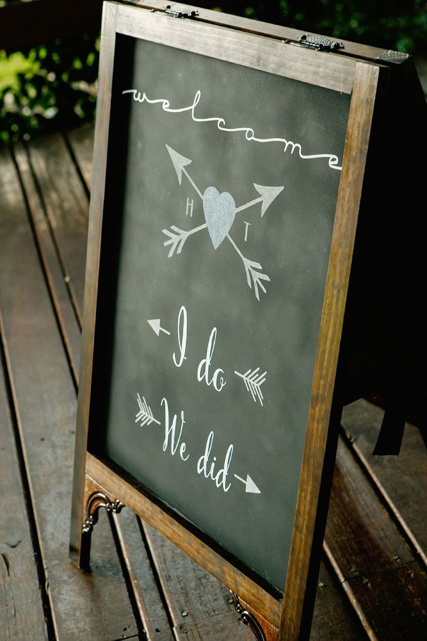 Diy Chalkboard Arrow Wedding Logo