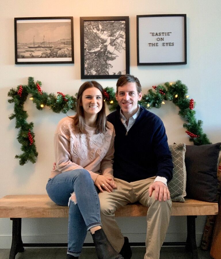 Our first Christmas in the new apartment -- about to leave to see our families in Michigan and North Carolina