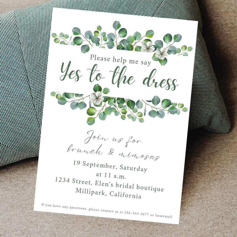Floral Shopping Invite