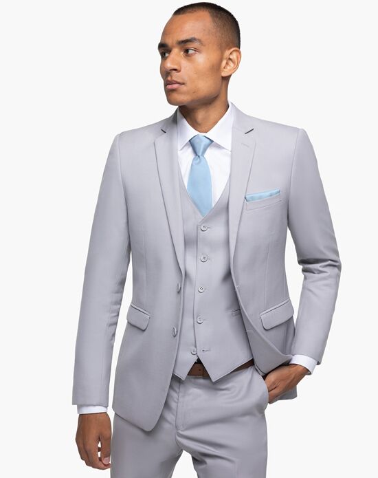 Generation Tux Cement Gray Notch Lapel Suit Wedding Tuxedo | The Knot