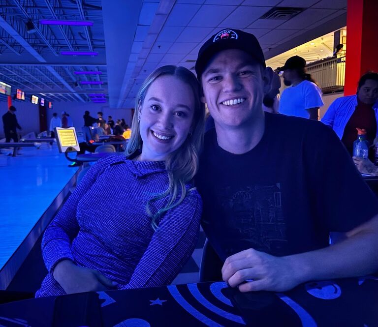 We spent Thomas's 24th birthday bowling with Evan and Spencer.