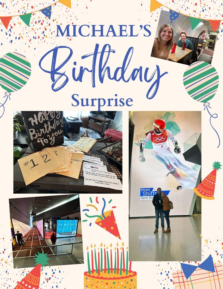 Kiley planned a memorable surprise date for Michael's birthday. She had him open clues that led him to the Olympic Training Museum and Training Center where the two discovered their mutual love for the Olympics. The two finished the night eating at the Airplane Restaurant eating in a WWII plane.  