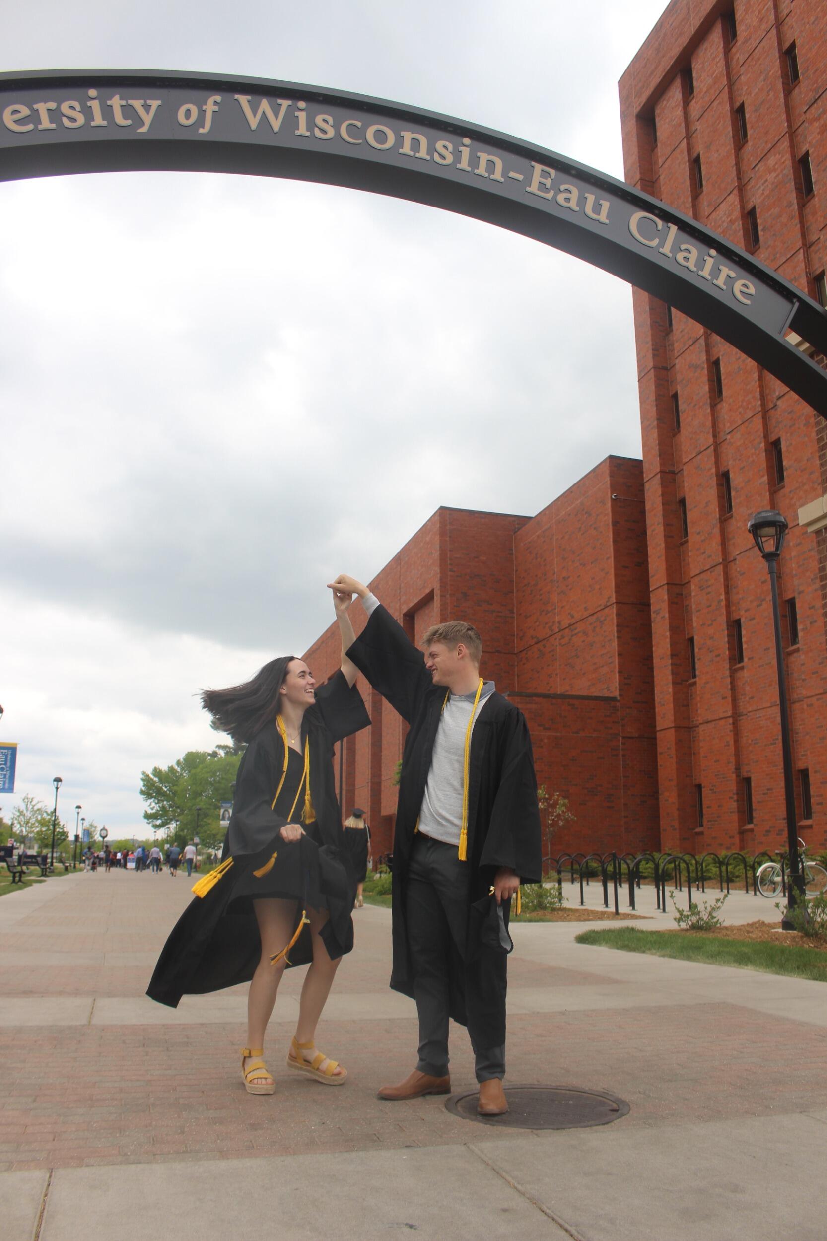 Graduation from UWEC!! Some will hear Katelyn say she has a math degree.. not true. She did however major in love.