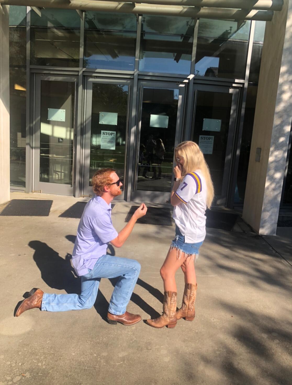 Patrick popped the question and Kay-Lynn said YES!