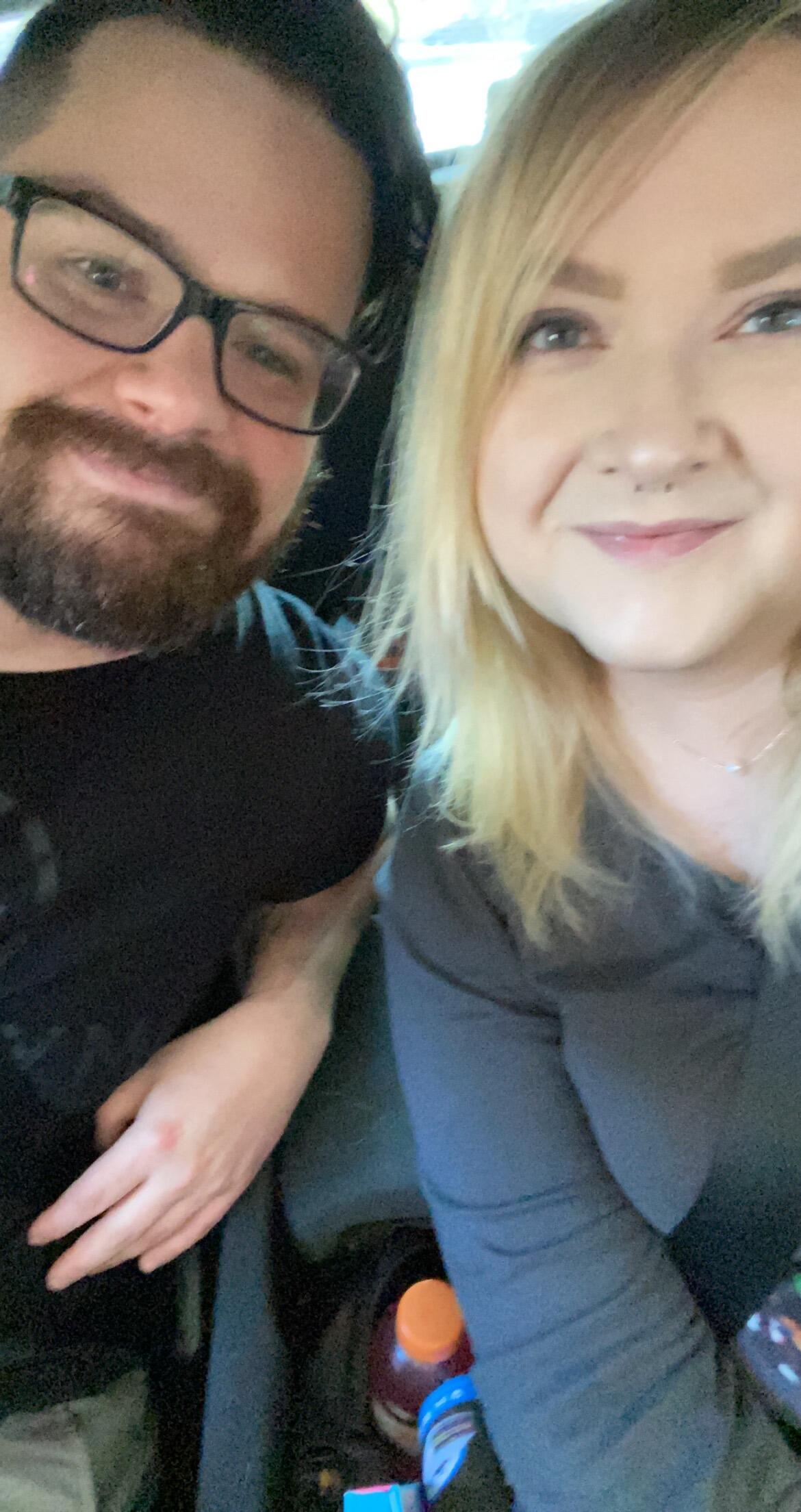 On our way to spend Thanksgiving with his wonderful father!