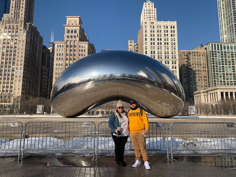 Michael and Jacquelyn flew to Chicago for less than 24 hours to enjoy a deep dish pizza and some killer hot dogs 