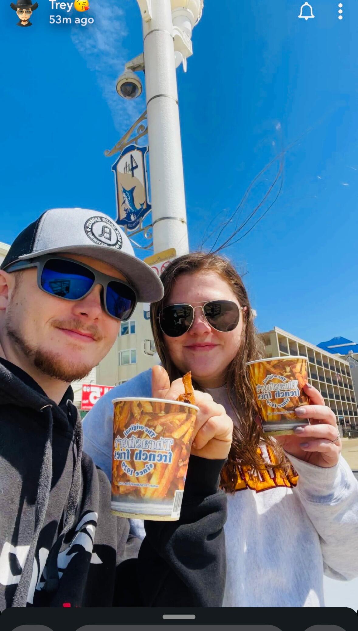 We spent that day at Ocean City, even though it was pretty chilly. Nothing like Thrasher's fries to bring a smile to our faces.