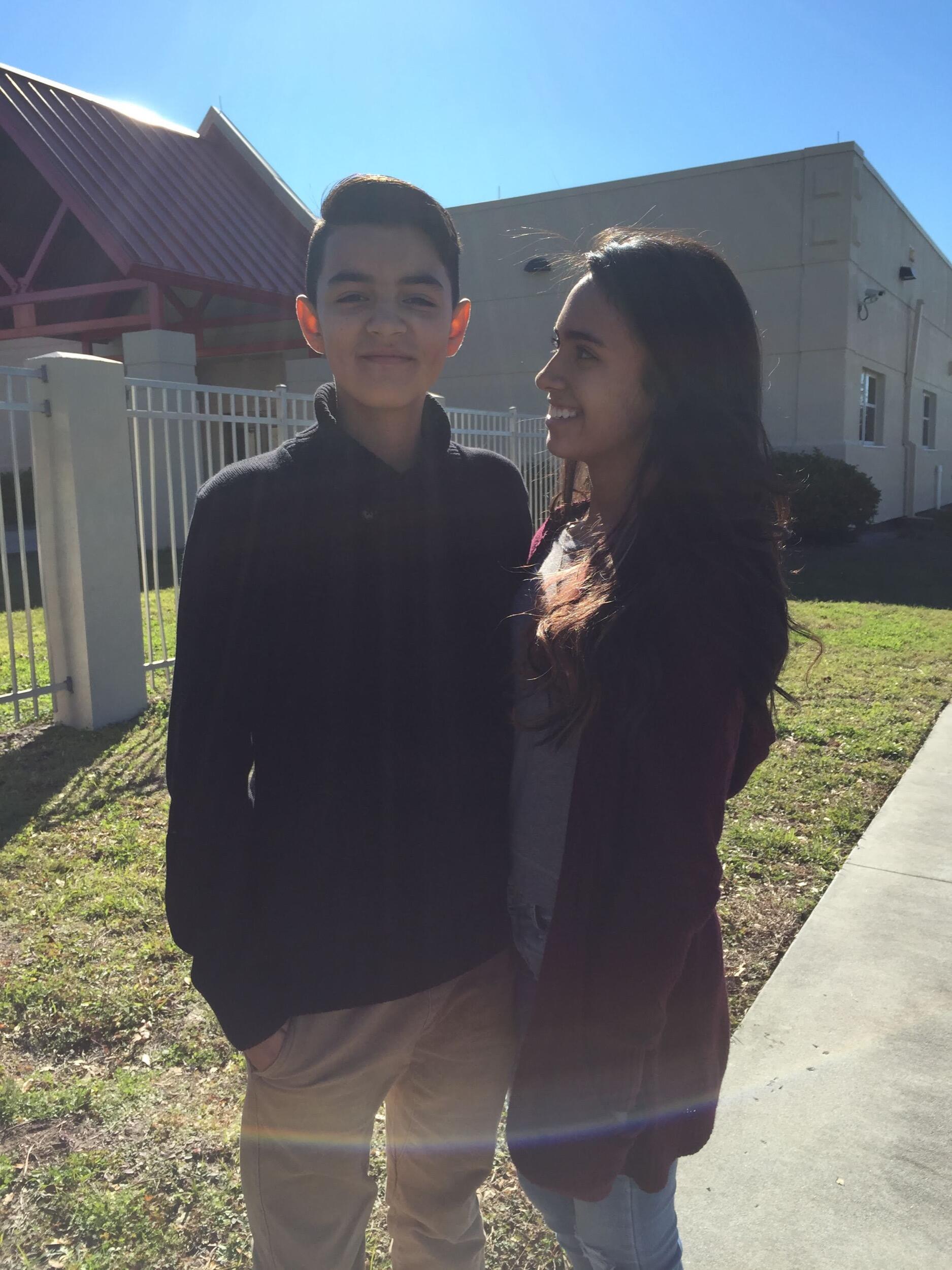 Taking a photo in the same exact spot as when Juan asked Elaina to be his girlfriend, just 2 months prior