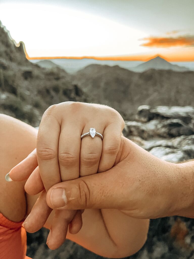 Aimee + Evan get engaged on Piestewa Peak, AZ