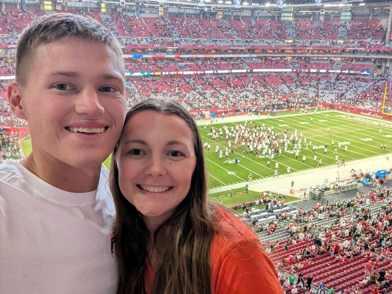 Zach saw his first NFL gane - AZ Cardinals vs Green Bay Packers ❤️💚
