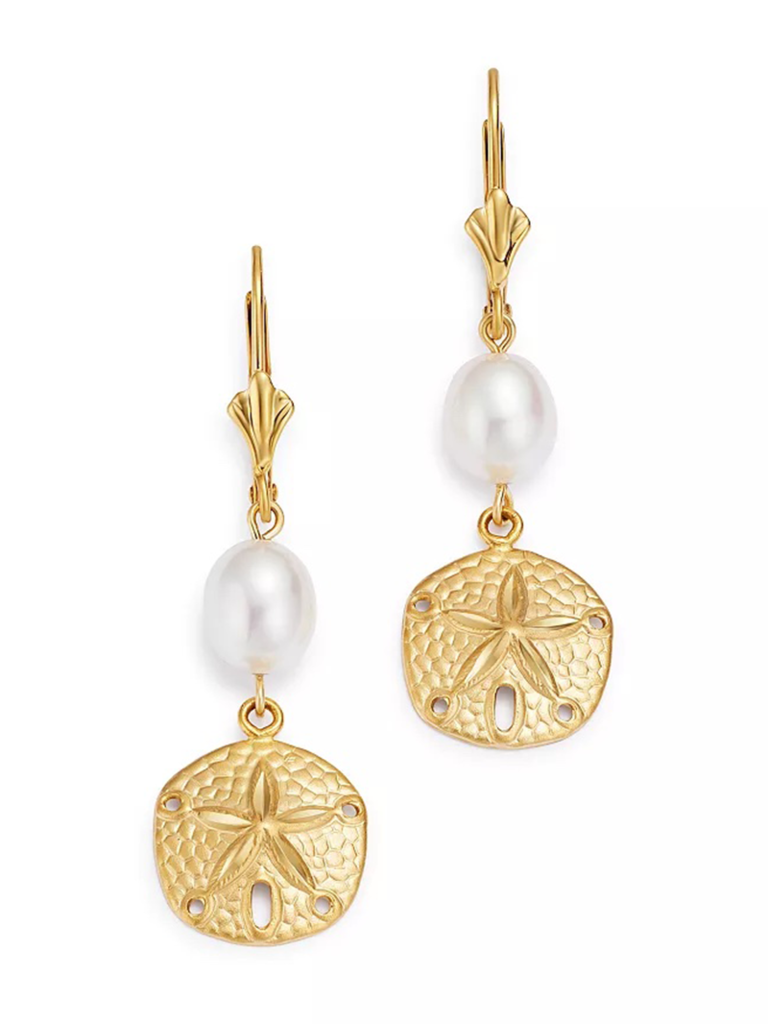 Pearls and dangling gold sand dollars