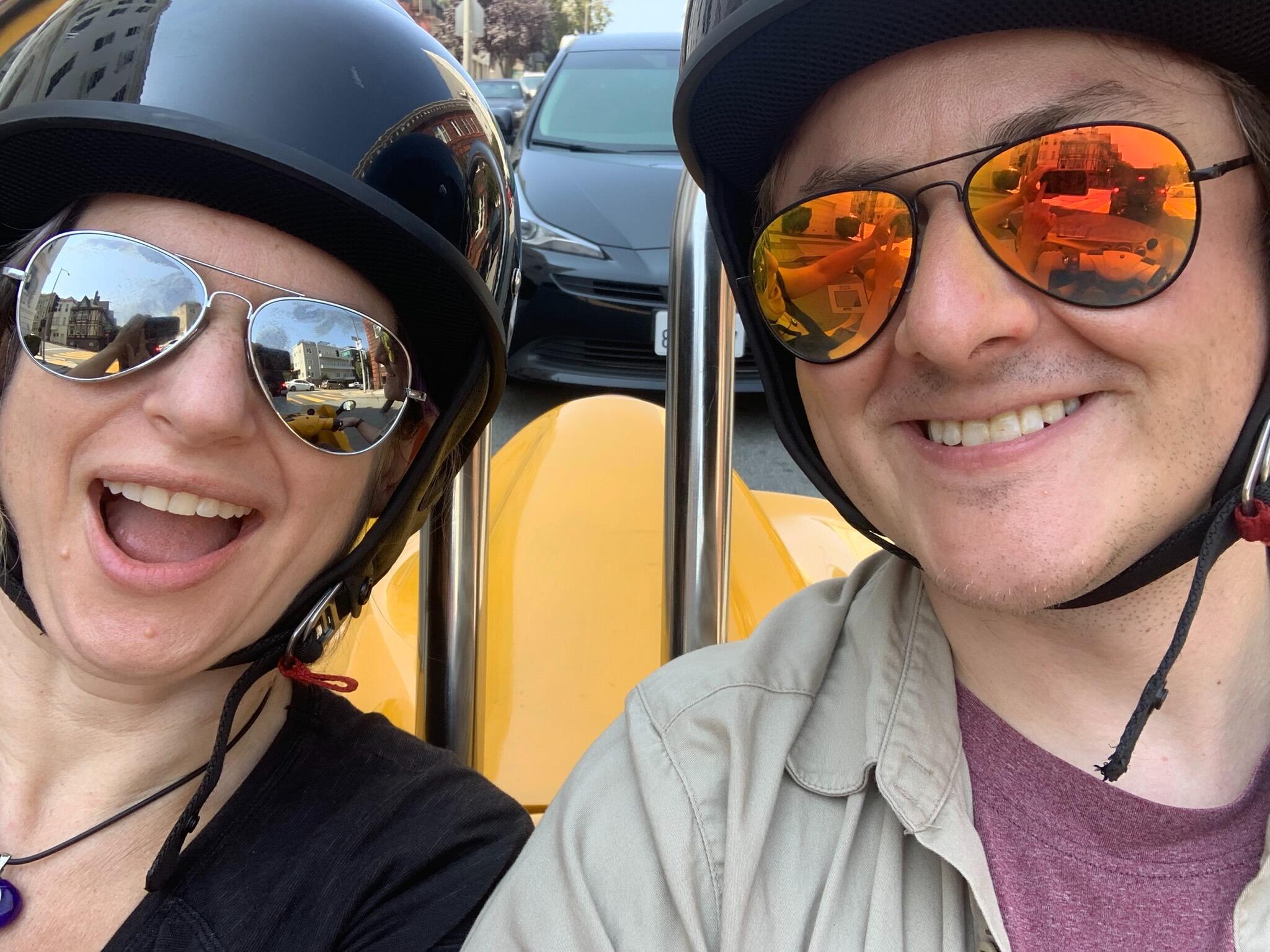 And move in together in San Francisco in March of 2020!  We went from seeing each other once a month to spending 24 hours a day with only each other for company when the world shut down. It could have gone very badly, but instead it went very well!