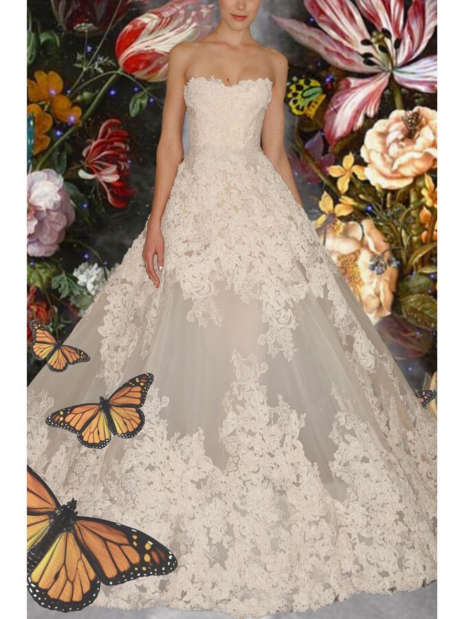 Romona Keveza Lace Wedding Dress