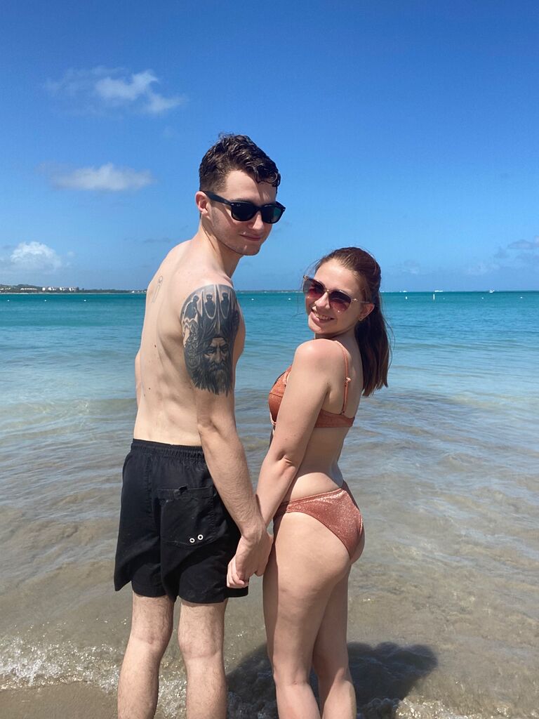 On our last day in Puerto Rico, we spent the day on Luquillo Beach, which we both agree is the most beautiful beach we've ever been to! The water was so warm & such a pretty color blue. It was a perfect day & we both wished we never had to leave.