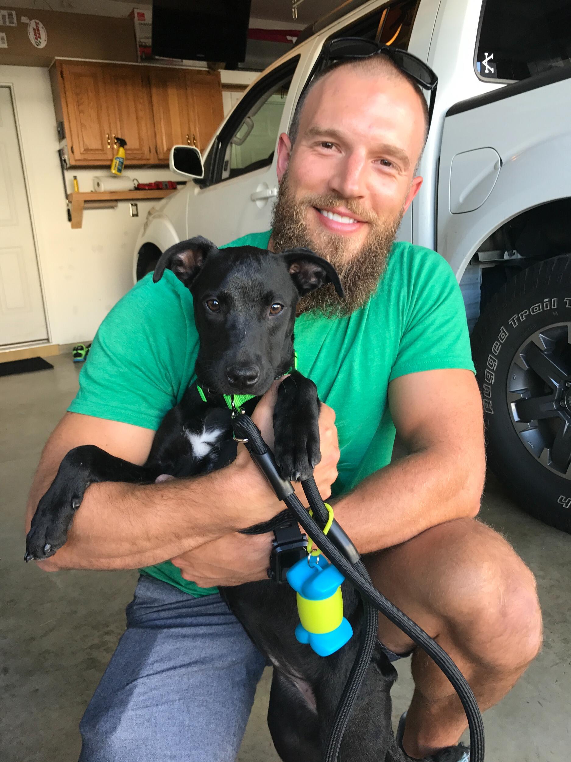 After months of Nicole asking Scott to get a dog nearly every day, the house finally became a dog hair covered home <3