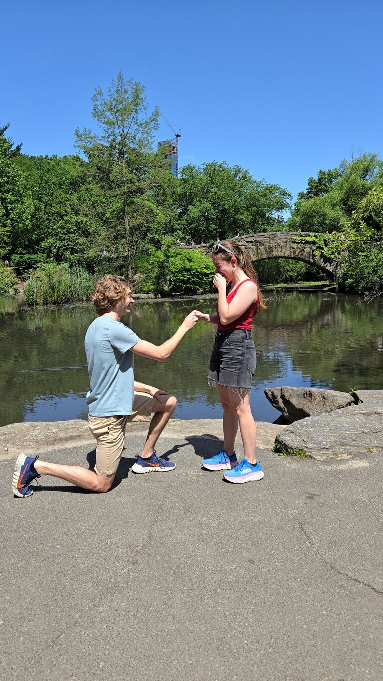 We got engaged! Colin proposed in Central Park, completely taking me by surprise! It was a beautiful day!