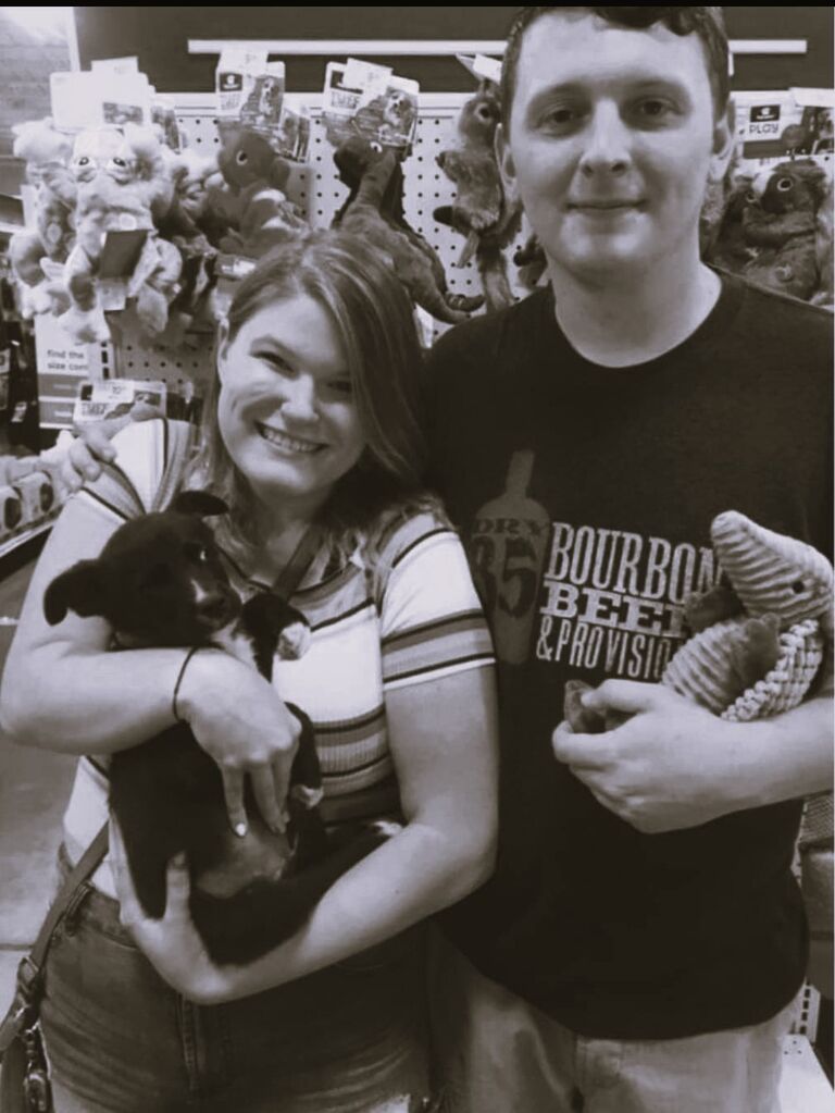 We welcomed our first dog, Atlas, to the family.