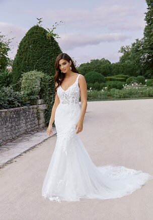 Chantilly Lace Fit and Flare with 3D Sequinned Lace Appliques