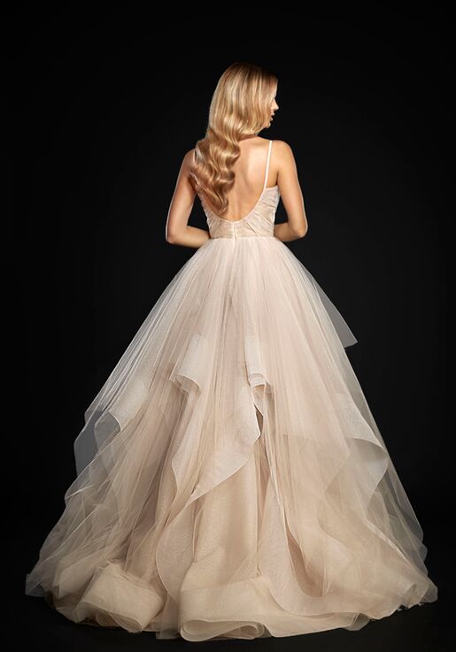 champagne wedding dress a line