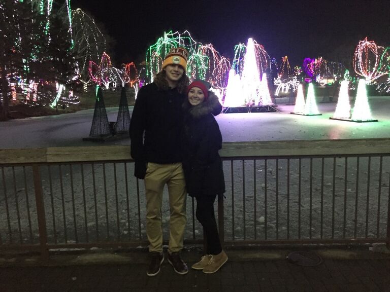 Kayla and Jimmy's first Christmas together.