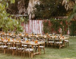 Elegant rustic wedding reception venue