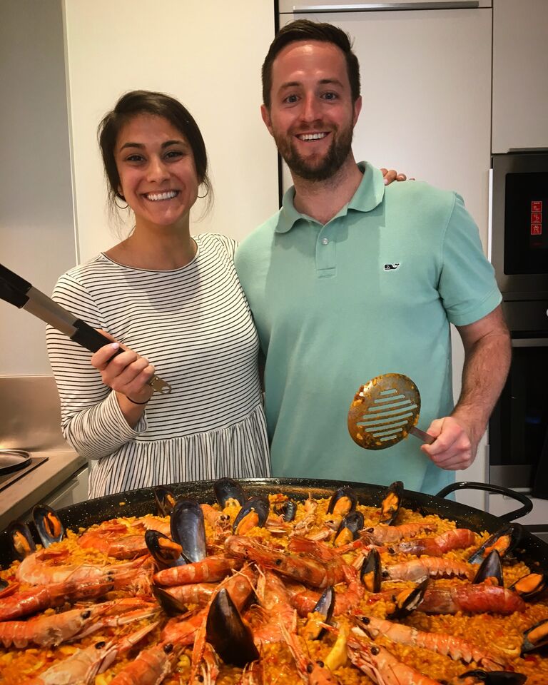 We travel to Spain and immerse ourselves in the culture (eat a lot of paella and drink a lot of sangria)