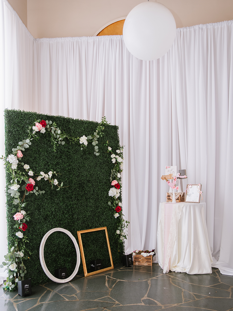 DIY Hanging Frame Wedding Photo Booth - Handmade and Homegrown