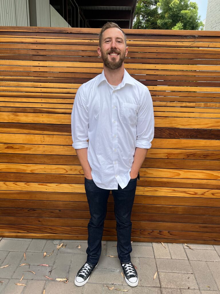 The first picture Kathy saw of Derek on Hinge. She thought he was the most attractive gringo, so she decided to say hi!